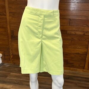 Coral Bay Neon Lime Bermuda Shorts